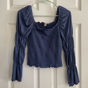 Long sleeve blue shirt